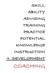 COACHING